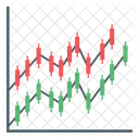 Analisis De Datos Estadisticas Grafico De Doble Linea Icono