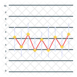 Gráfico de líneas  Icono