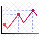 Grafico De Lineas Negocios Informe Icono