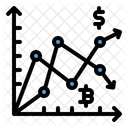 Gráfico de linea  Icono