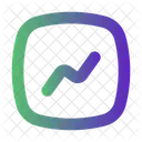 Linea Grafico Crecimiento Icono