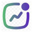 Linea Grafico Crecimiento Icono