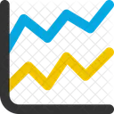 Grafico De Lineas Ascendente Crecimiento Aumento Icono