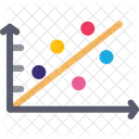 Gráfico de líneas de puntos  Icono