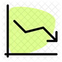 Grafico De Lineas Hacia Abajo Grafico De Disminucion Grafico De Perdidas Icono