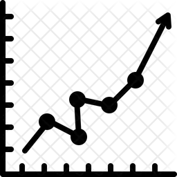 Gráfico de linha  Ícone