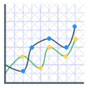 Analise De Dados Estatisticas Grafico De Linha Dupla Icon