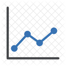 Gráfico de linha  Ícone