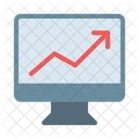 Grafico De Linha Seta Para Cima Aumento Ícone