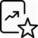 Estrela De Papel Grafico De Barras Analise Favorita Relatorio De Analise Ícone