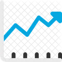 Grafico De Linha Para Cima Crescimento Progresso Ícone