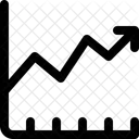 Gráfico de linhas para cima  Ícone