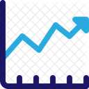 Grafico De Linha Para Cima Crescimento Progresso Ícone