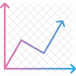 Gráfico de linha  Ícone