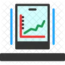 Grafico De Linhas Grafico De Linhas Grafico De Series Temporais Ícone