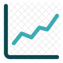 Gráfico de linha  Ícone