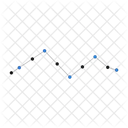 Grafico De Linhas Pontos Grafico De Linhas Ícone