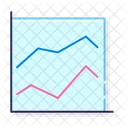 Grafico De Linhas Grafico De Linhas Empilhadas Empilhado Ícone