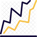 Grafico De Linhas Crescimento Analitico Grafico De Crescimento Icon