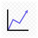 Gráfico de linha  Ícone