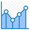 Gráfico de linha  Ícone