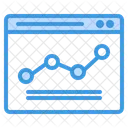 Grafico De Linhas Crescimento Estatisticas Ícone