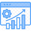 Grafico De Barras Grafico De Crescimento Relatorio De Negocios Ícone