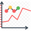 Gráfico de linha  Ícone