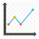 Gráfico de linha  Ícone