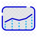 Gráfico de linha  Ícone