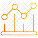 Gráfico de linha  Ícone