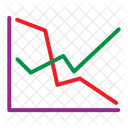 Grafico De Linhas Grafico Analise Ícone