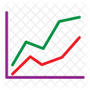 Grafico De Linhas Grafico Analise Ícone