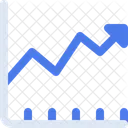 Gráfico de linhas para cima  Ícone