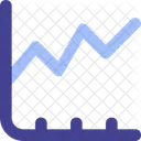 Gráfico de linhas para cima  Ícone