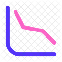 Gráfico de linhas alt para baixo  Ícone