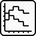 Gráfico de linhas escalonadas  Ícone