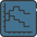 Gráfico de linhas escalonadas  Ícone