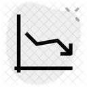 Grafico De Linhas Para Baixo Grafico De Diminuicao Grafico De Perdas Ícone