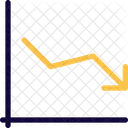 Grafico De Linhas Para Baixo Grafico De Diminuicao Grafico De Perdas Ícone