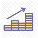 Negocios Crescimento Moedas Ícone