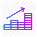 Negocios Crescimento Moedas Ícone