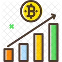 Grafico De Barras Grafico De Lucro Bitcoin Grafico De Lucro Ícone