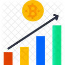 Grafico De Barras Grafico De Lucro Bitcoin Grafico De Lucro Ícone