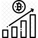 Grafico De Barras Grafico De Lucro Bitcoin Grafico De Lucro Ícone