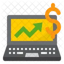 Gráfico de lucro empresarial  Ícone