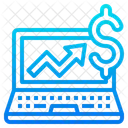 Gráfico de lucro empresarial  Ícone
