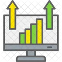 Gráfico de lucro on-line  Ícone