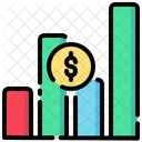 Grafico De Moeda Moeda Dolar Ícone