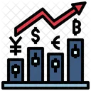 Gráfico de moeda  Ícone